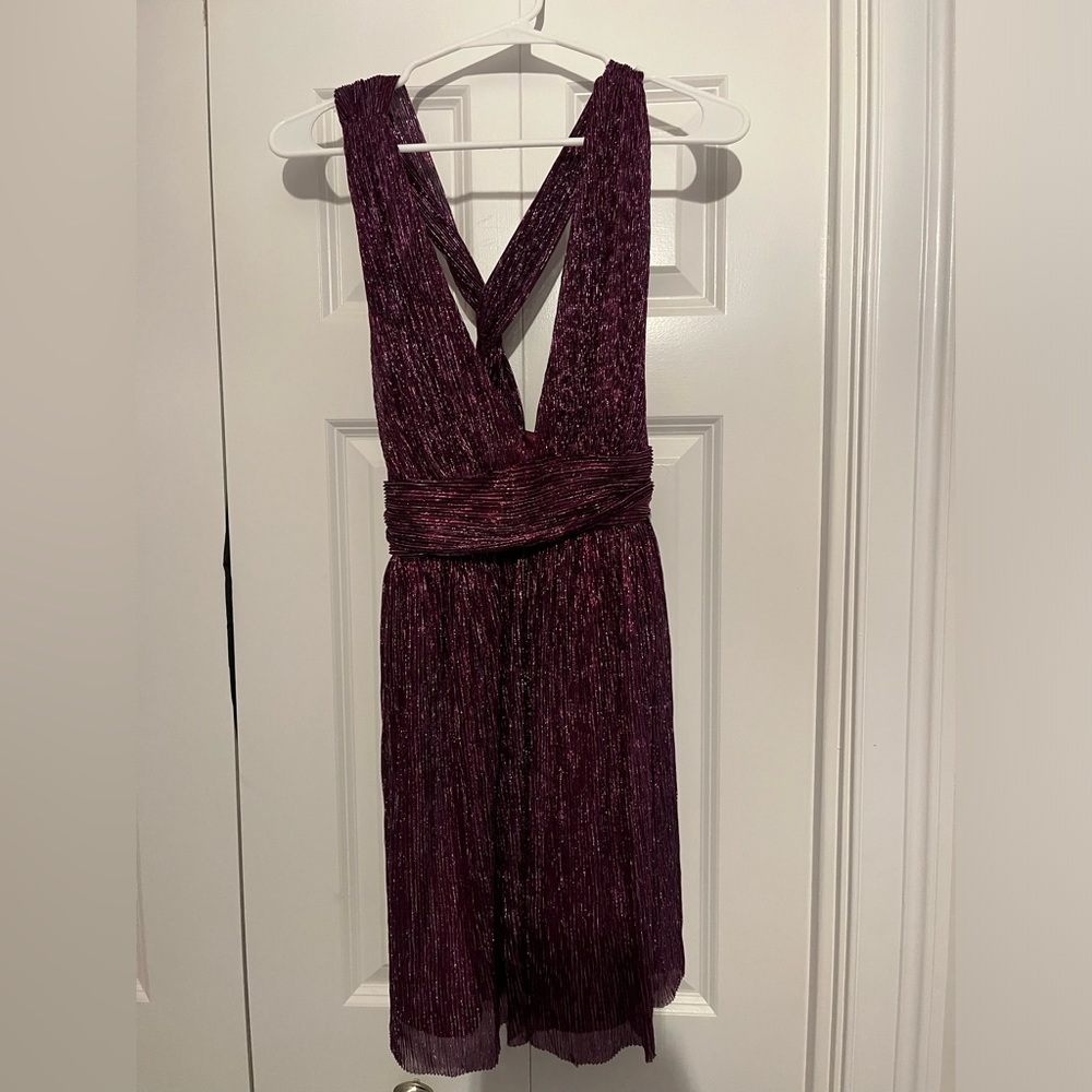 Lulus pink/purple sparkly formal mini dress